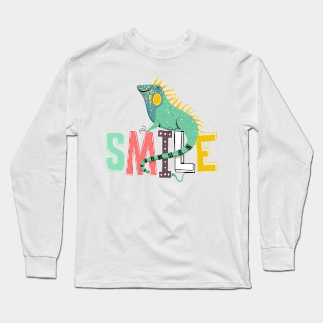 Smile Long Sleeve T-Shirt by 3antsinarow